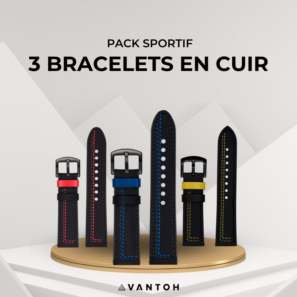 3 Leather Sports Bracelets