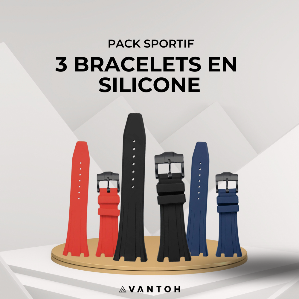 3 Silicone Sports Bracelets
